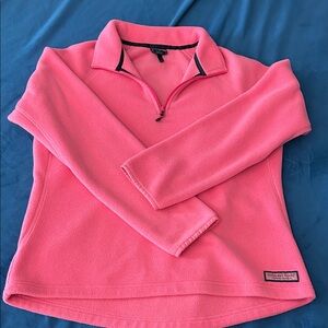 Vineyard Vines Pink Quarter-Zip Fleece, Size Large